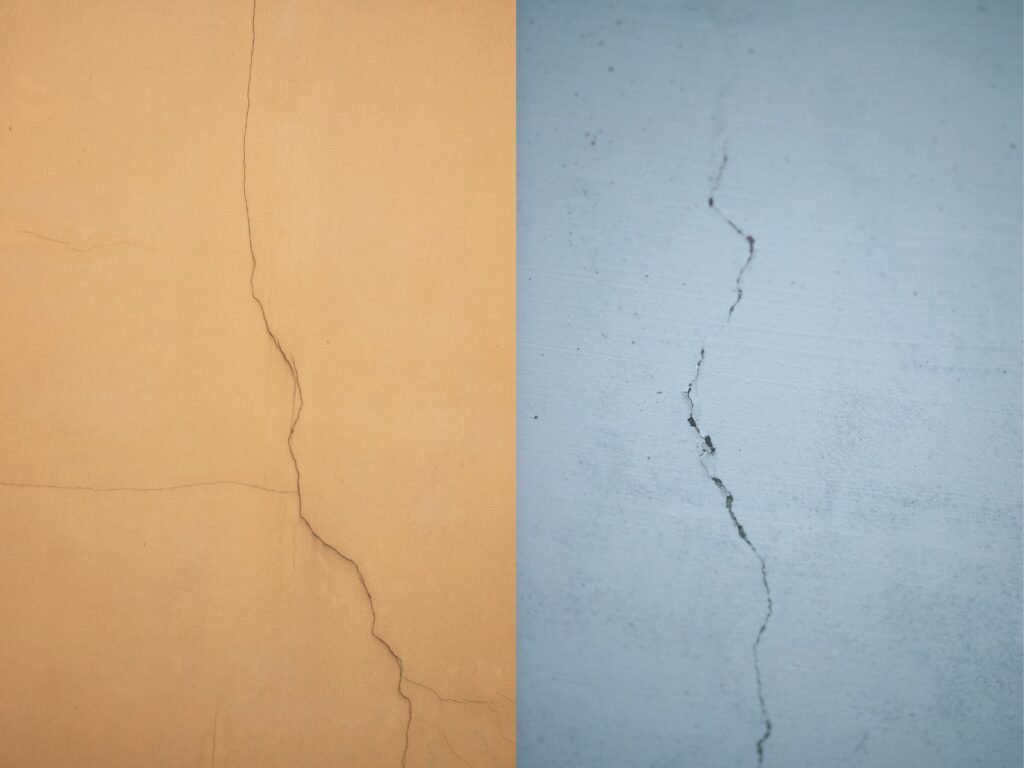 grietas en pared de vivienda nueva
