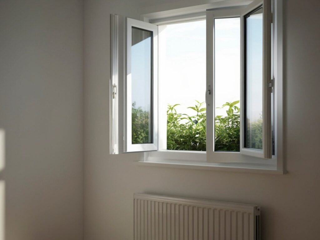 ventanas abiertas ventilando habitacion
