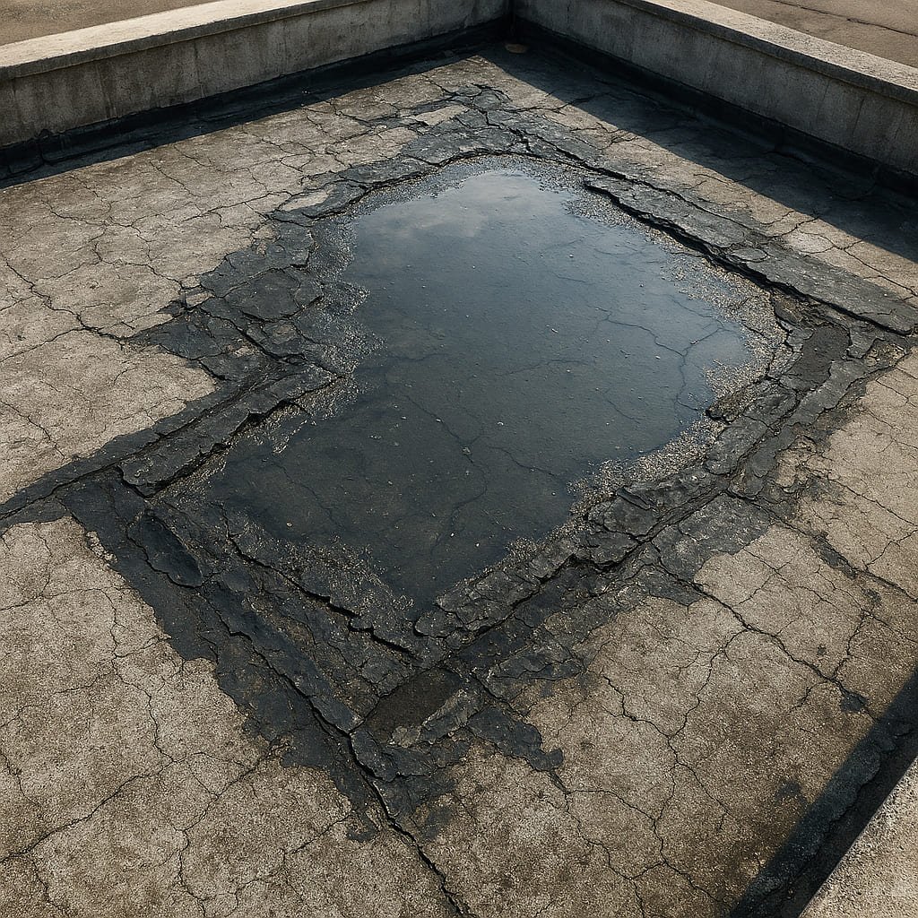 cómo detectar una filtración de agua por cubierta plana