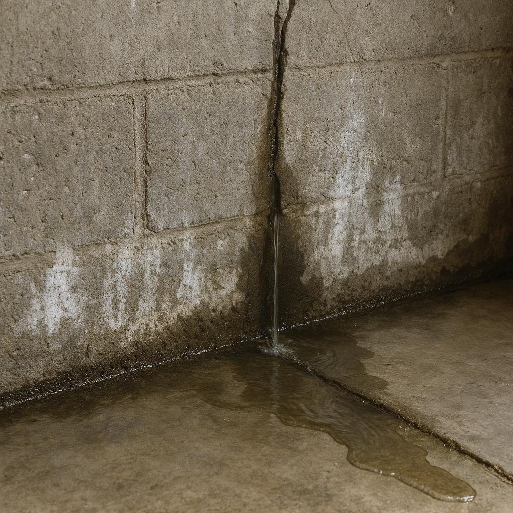 filtración de agua en sótano o garaje